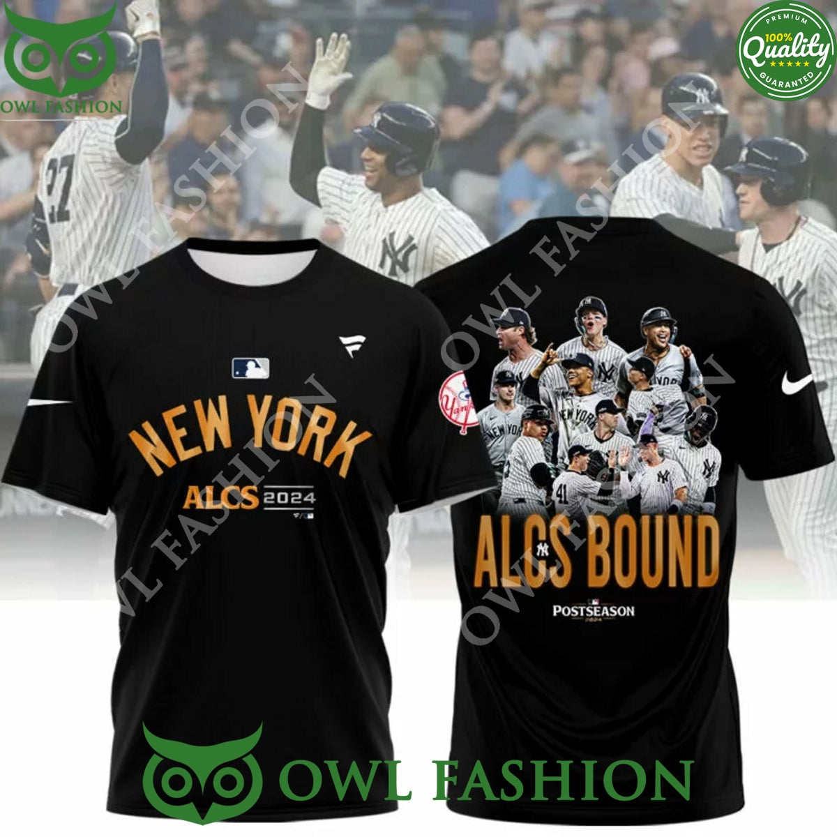 New York Yankees ALCS Bound Postseason 2024 Champion - Adult & Kids T-Shirts, Sweatshirts & Hoodies apparel design preview 1