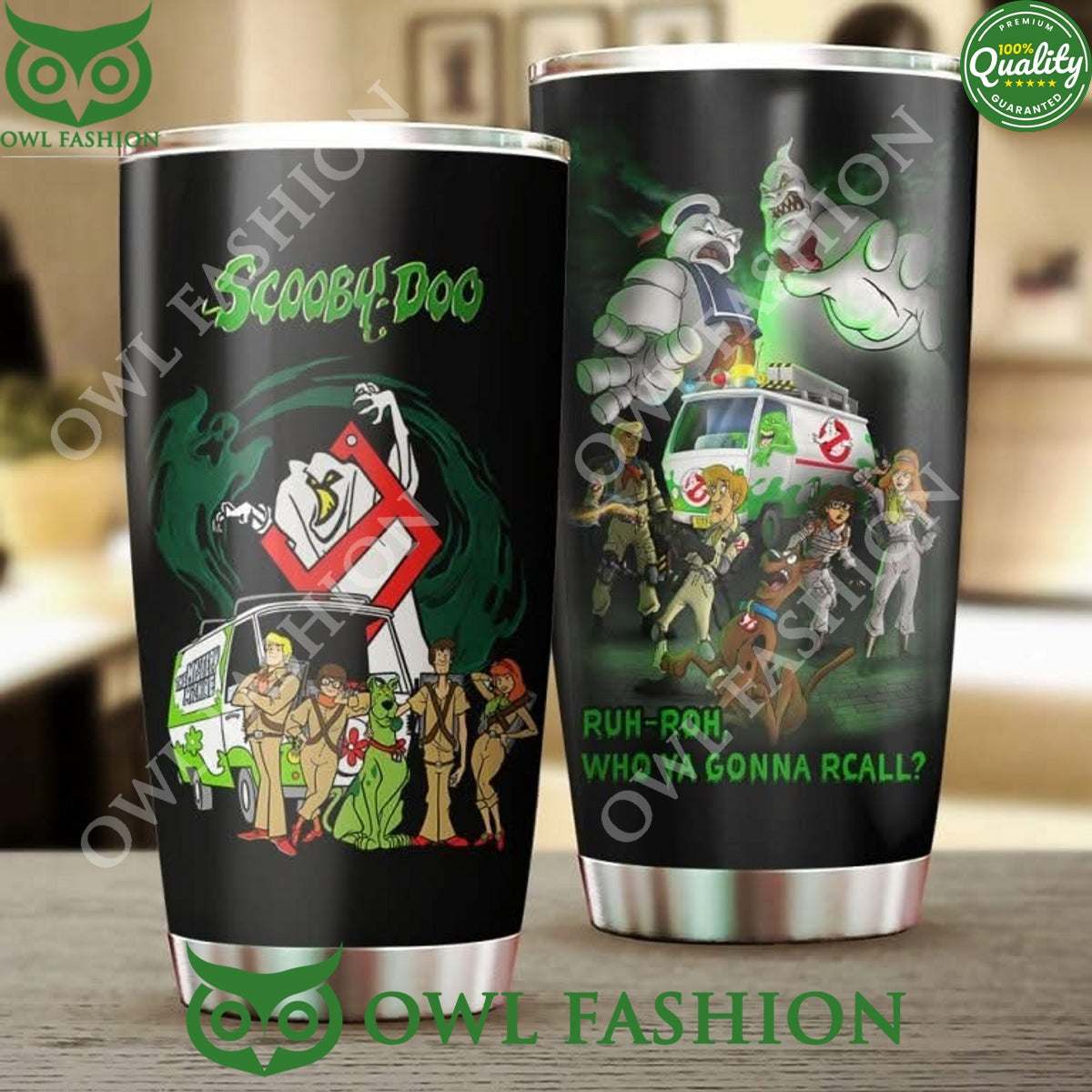 Scooby Doo Ruh Roh Who ya Gonna Rcall tumbler - Adult & Kids T-Shirts, Sweatshirts & Hoodies apparel design preview 1