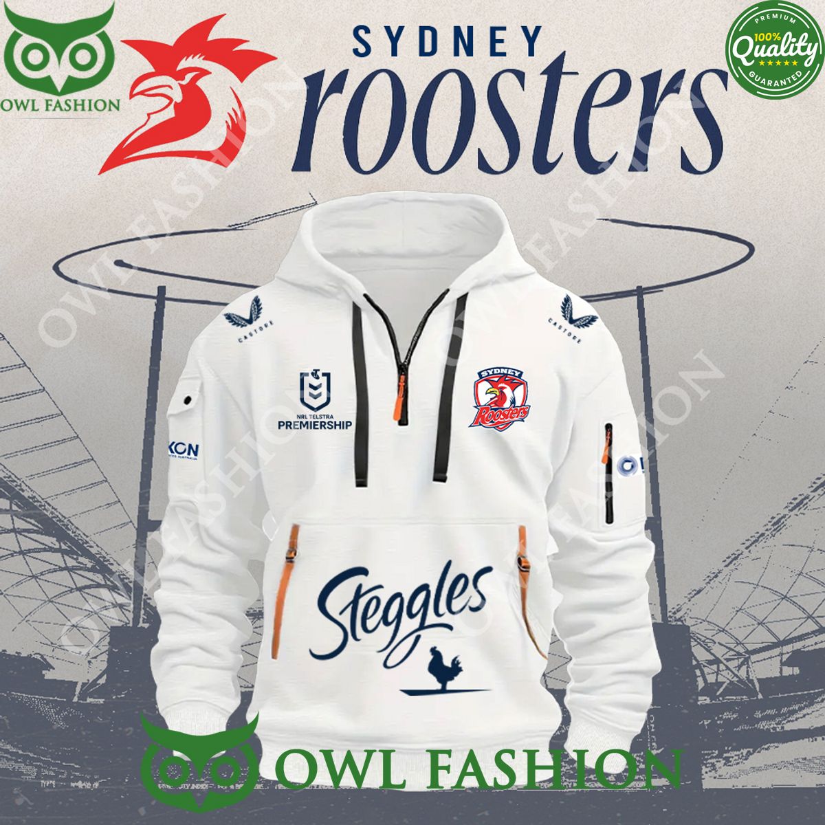 Sydney Roosters football Rugby Steggles NRL half - Adult & Kids T-Shirts, Sweatshirts & Hoodies apparel design preview 1
