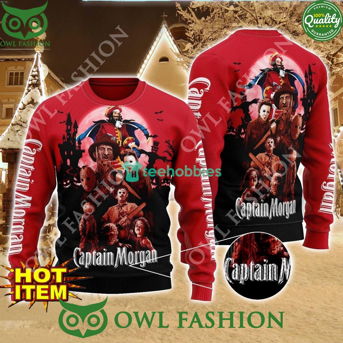 Captain Morgan Horror Halloween Night Limited 2024 - Adult & Kids T-Shirts, Sweatshirts & Hoodies apparel design preview 1