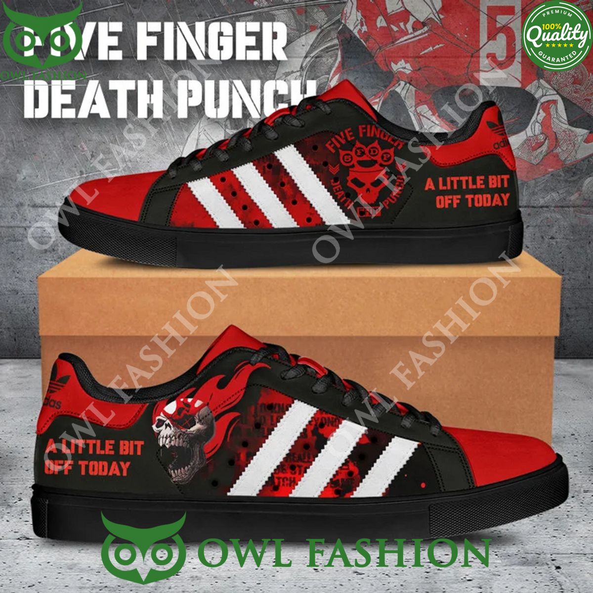 Five Finger Death Punch A little bit off today Skull - Adult & Kids T-Shirts, Sweatshirts & Hoodies apparel design preview 1