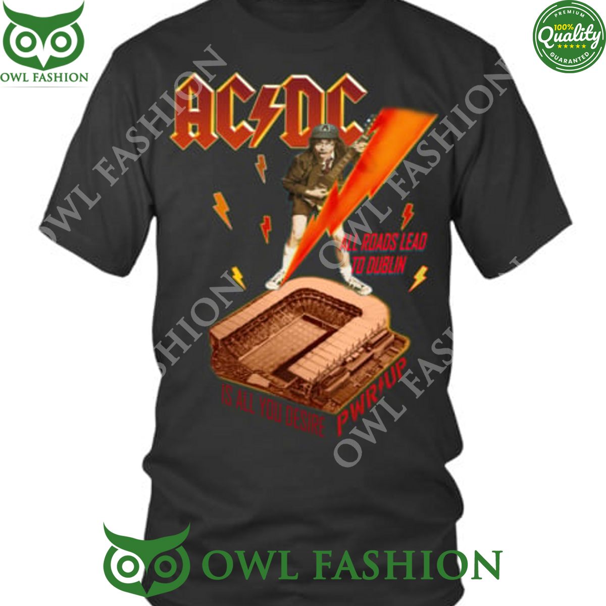 ACDC Dublin Ireland For those about to rock Croke - Adult & Kids T-Shirts, Sweatshirts & Hoodies apparel design preview 1