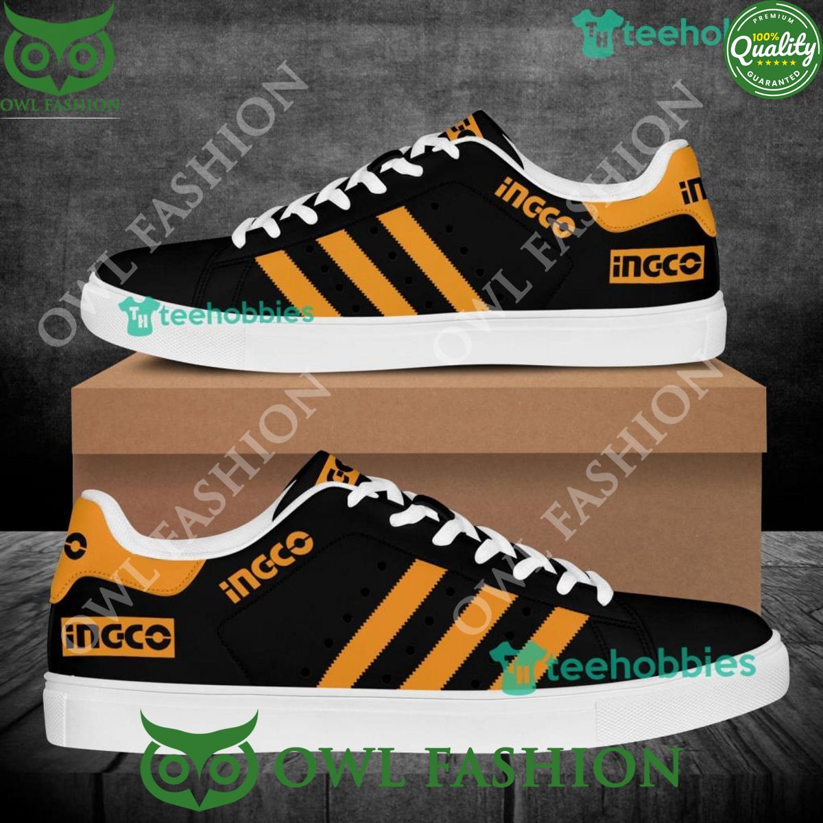 Ingco Tools Black and Orange Stan Smith Shoes - Adult & Kids T-Shirts, Sweatshirts & Hoodies apparel design preview 1