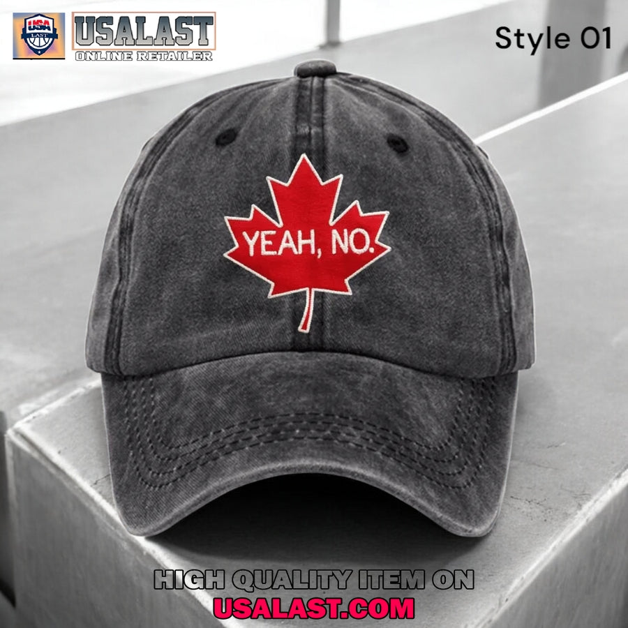 Yeah No Canadian Maple Leaf Hat - Adult & Kids T-Shirts, Sweatshirts & Hoodies apparel design preview 1