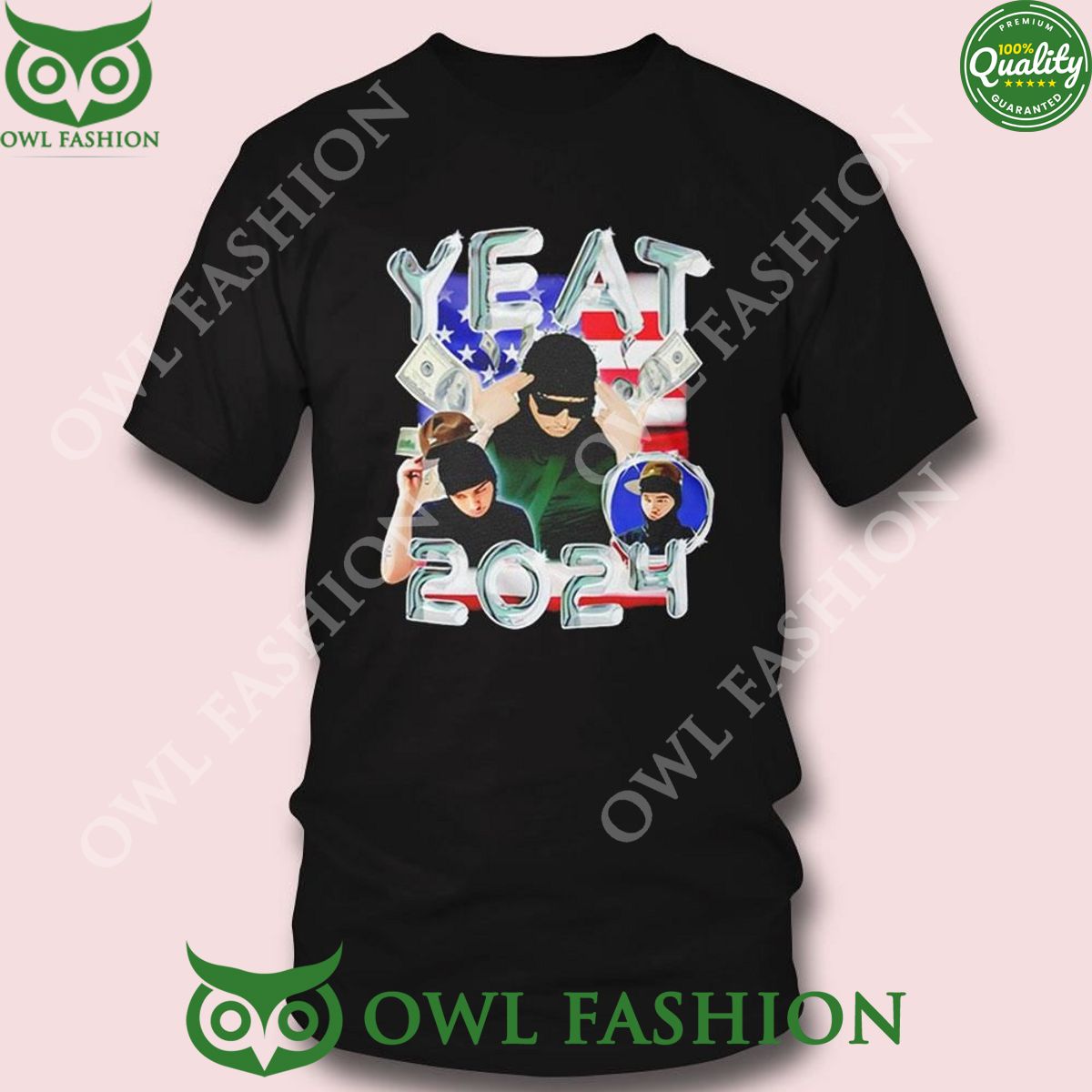 Yeat 2024 Money American Flag - Adult & Kids T-Shirts, Sweatshirts & Hoodies apparel design preview 1