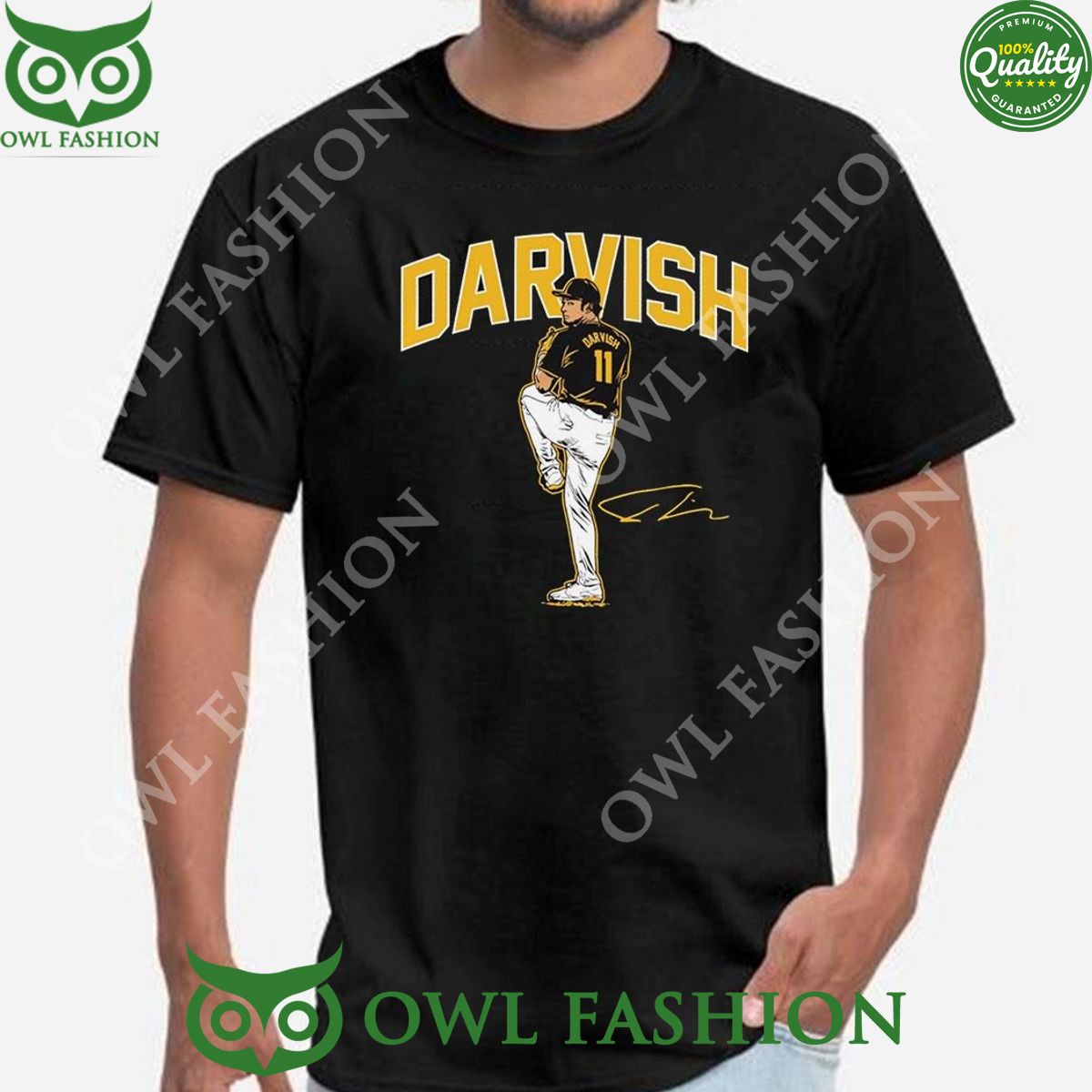 Yu Darvish San Diego Padres Ace Pose Signature 2024 - Adult & Kids T-Shirts, Sweatshirts & Hoodies apparel design preview 1