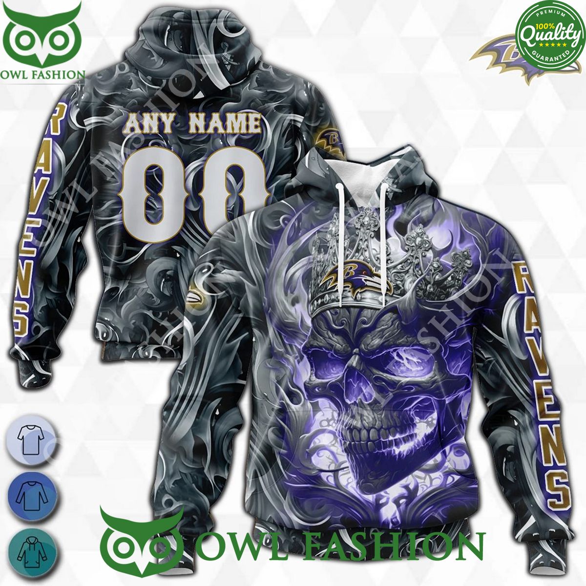 Baltimore Ravens Custom Name Number Special Edition - Adult & Kids T-Shirts, Sweatshirts & Hoodies apparel design preview 1