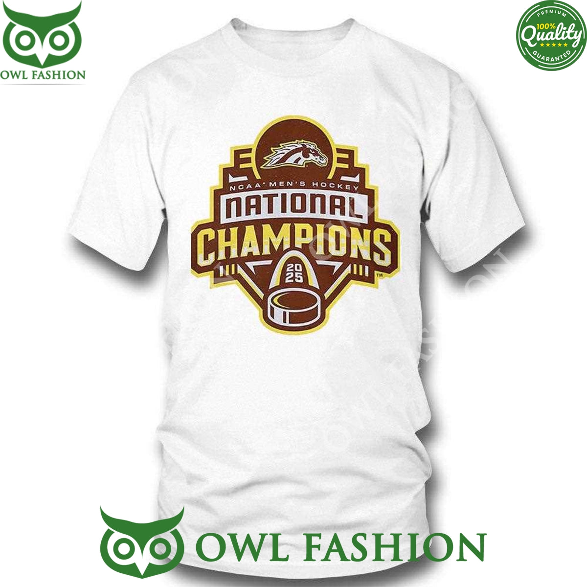 NCAA Men's Hockey National Champions Western Michigan - Adult & Kids T-Shirts, Sweatshirts & Hoodies apparel design preview 1