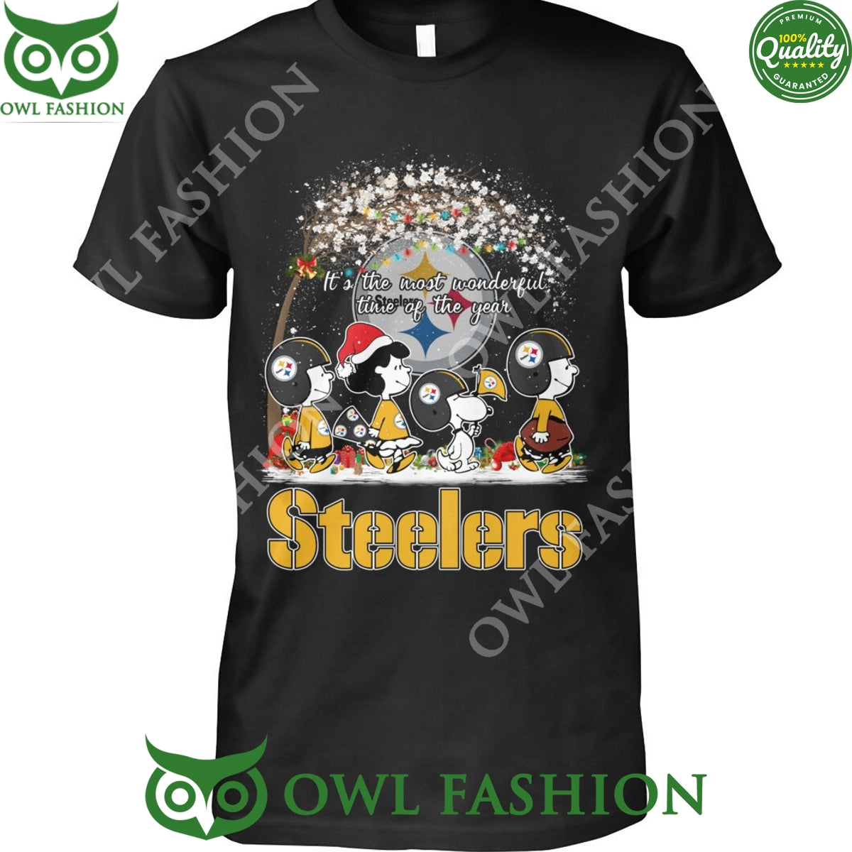 Its the most wonderful time of year Steelers snooby - Adult & Kids T-Shirts, Sweatshirts & Hoodies apparel design preview 1