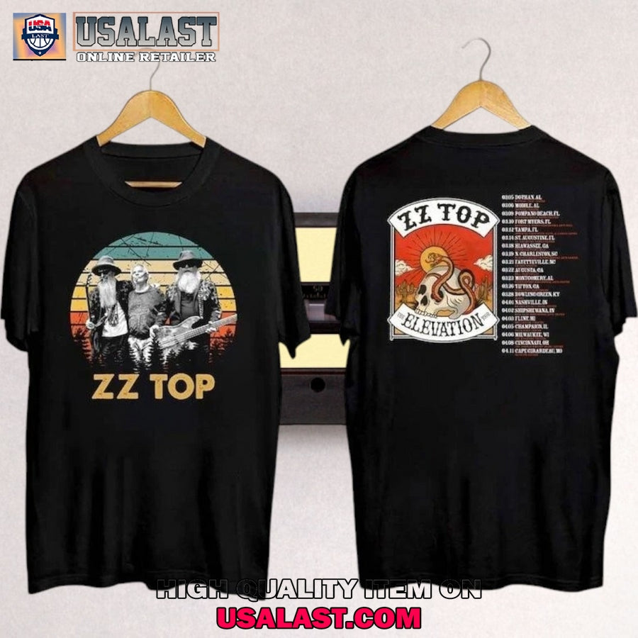 ZZ Top The Elevation Tour 2025 - Adult & Kids T-Shirts, Sweatshirts & Hoodies apparel design preview 1